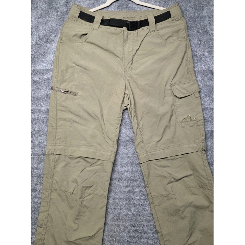 American Outback Convertible Hiking Pant Mens 31 Khaki Zip Off Outdoor Quick Dry